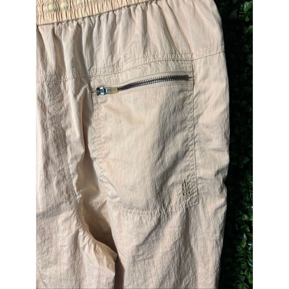 Free People Movement Size Large Beige Polyester High Rise Wide Leg Track Pant - Picture 5 of 5